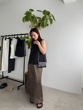 「STYLE DELI（スタイルデリ）のアイテム（スカート）」を使った、STYELEDELIさん（レディース・157cm）の夏コーディネート