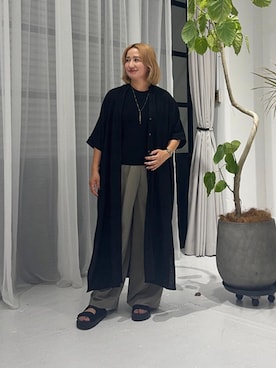 「アイテム（シャツワンピース）」を使った、STYELEDELIさん（レディース・163cm）の夏コーディネート
