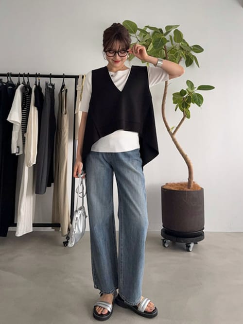 新品⭐︎スタイルデリ　【LUXE】前後差テールVネックベスト 同梱不可商品]【LUXE】前後差テールVネックベスト【一部予約