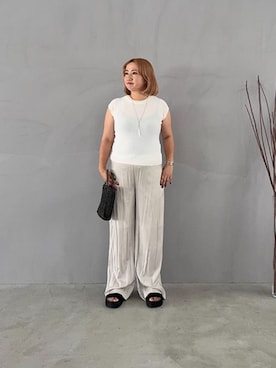 「STYLE DELI（スタイルデリ）のアイテム（パンツ）」を使った、STYELEDELIさん（レディース・163cm）の夏コーディネート