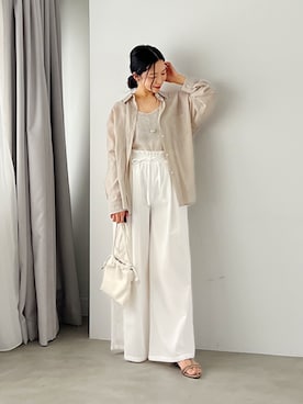 「デイリーカジュアル」｜「アイテム（アクセサリー）」を使った、STYELEDELIさん（レディース・157cm）の夏コーディネート