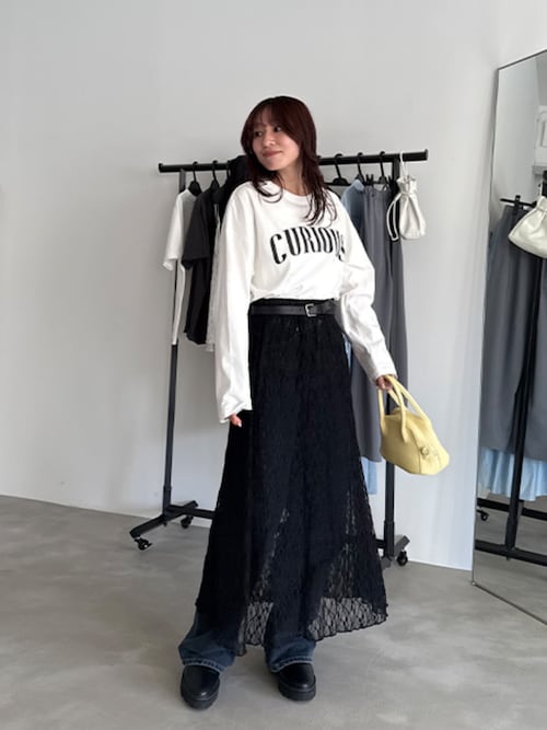 フラメンコ衣装　2WAY 巻きスカート　ロング　黒レース　黒ポンポン　発表会 2WAY 巻きスカート ロング 黒レース 黒ポンポン フラメンコ 衣装 Sから