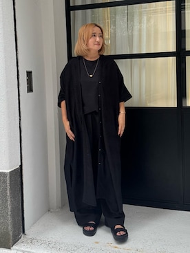 「アイテム（シャツワンピース）」を使った、STYELEDELIさん（レディース・163cm）の夏コーディネート