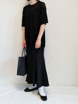 「GUコーデ」｜「アイテム（バレエシューズ）」を使った、nonさん（レディース・158cm）の夏コーディネート
