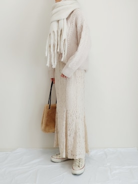 「DHOLIC（ディーホリック）のアイテム（ファッション雑貨）」を使った、nonさん（レディース・158cm）の冬コーディネート