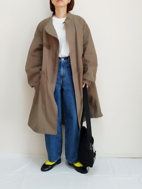 「ごきげんウィーク」｜「アイテム（モッズコート）」を使った、nonさん（レディース・158cm）の春コーディネート