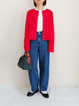 「VINTAGE（ヴィンテージ）のアイテム（ボストンバッグ）」を使った、nonさん（レディース・158cm）の春コーディネート