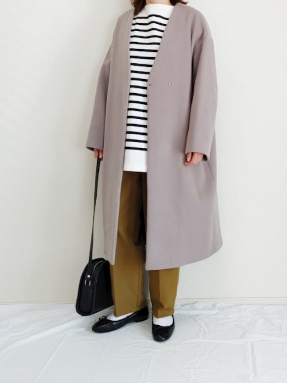 MANTECOノーカラーコート - ロングコート MANTECOノーカラーコート - ロングコート
