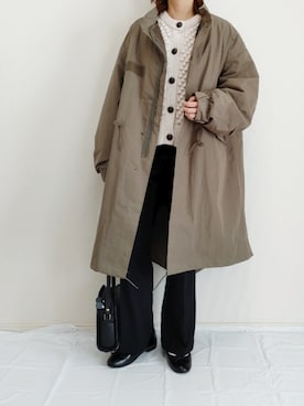 「ケーブルカーディガン」｜「アイテム（ジャケット/アウター）」を使った、nonさん（レディース・158cm）の冬コーディネート