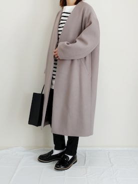 「白ソックス」｜「アイテム（その他アウター）」を使った、nonさん（レディース・158cm）の冬コーディネート