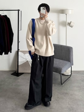 「アイテム（イヤーカフ）」を使った、こーせ︎︎︎︎︎︎︎︎さん（メンズ・169cm）の秋コーディネート