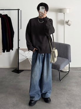 「アイテム（バッグ）」を使った、こーせ︎︎︎︎︎︎︎︎さん（メンズ・169cm）の冬コーディネート