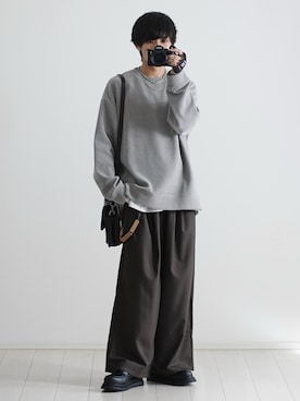 「ETELIO（エテリオ）の【2点セット】サージカルステンレスフープ　イヤーカフ　巾着付き（イヤーカフ）」を使った、こーせ︎︎︎︎︎︎︎︎さん（メンズ・169cm）の秋コーディネート