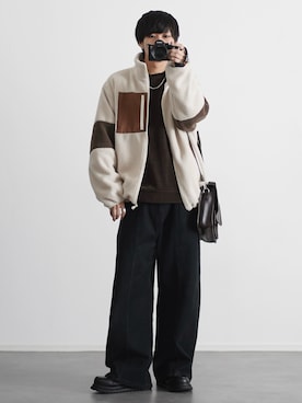 「アイテム（モカシン/デッキシューズ）」を使った、こーせ︎︎︎︎︎︎︎︎さん（メンズ・169cm）の秋コーディネート