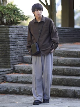 「アイテム（イヤーカフ）」を使った、こーせ︎︎︎︎︎︎︎︎さん（メンズ・169cm）の秋コーディネート