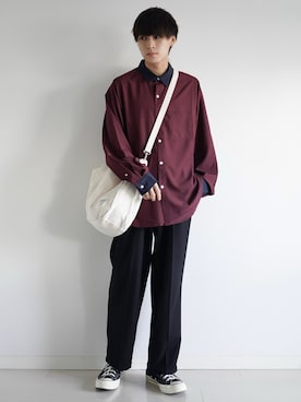 「アイテム（イヤーカフ）」を使った、こーせ︎︎︎︎︎︎︎︎さん（メンズ・169cm）の秋コーディネート