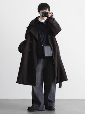 「アイテム（チェスターコート）」を使った、こーせ︎︎︎︎︎︎︎︎さん（メンズ・169cm）の秋コーディネート