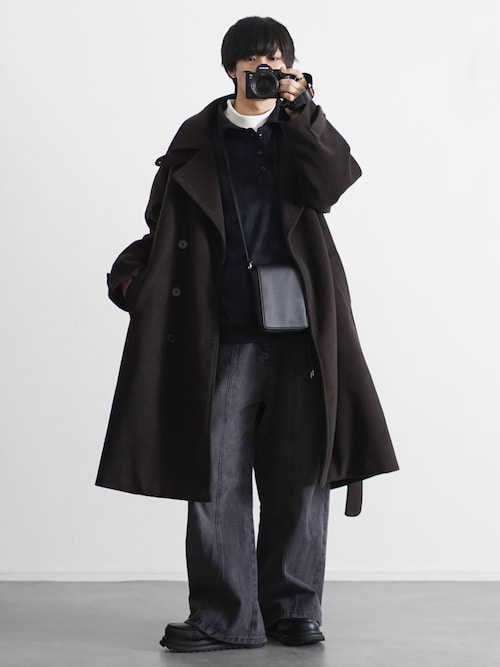 ウール混メルトンダブルチェスターコート（チェスターコート）｜ETELIO