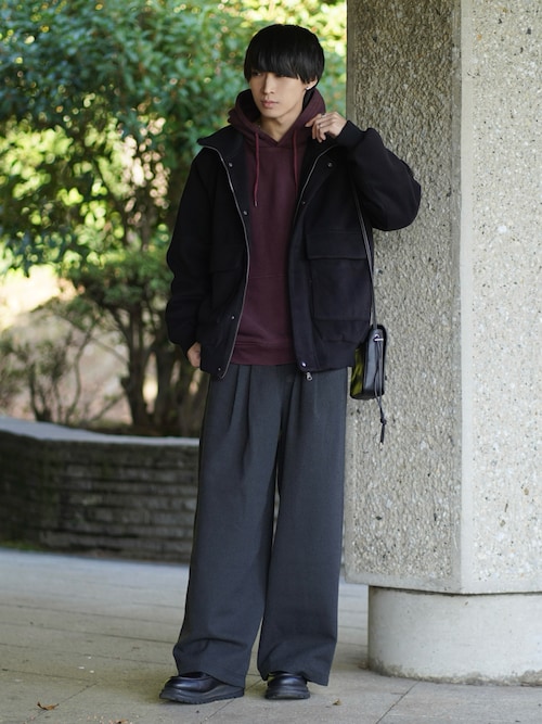 ウール混メルトンダービーブルゾン（ブルゾン）｜ETELIO（エテリオ）の