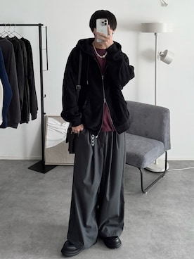 「アイテム（イヤーカフ）」を使った、こーせ︎︎︎︎︎︎︎︎さん（メンズ・169cm）の秋コーディネート