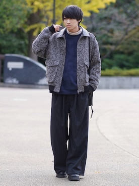 「アイテム（モカシン/デッキシューズ）」を使った、こーせ︎︎︎︎︎︎︎︎さん（メンズ・169cm）の秋コーディネート