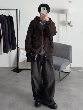 「アイテム（モカシン/デッキシューズ）」を使った、こーせ︎︎︎︎︎︎︎︎さん（メンズ・169cm）の秋コーディネート