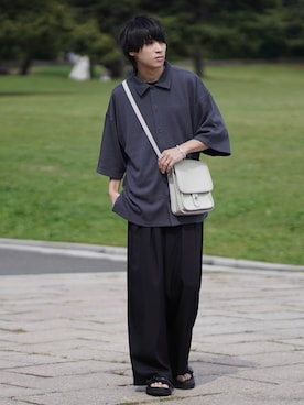 「ETELIO（エテリオ）のアイテム（サンダル）」を使った、こーせ︎︎︎︎︎︎︎︎さん（メンズ・169cm）の夏コーディネート