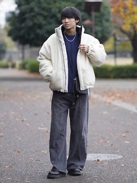 「DEVICE（デバイス）のアイテム」を使った、こーせ︎︎︎︎︎︎︎︎さん（メンズ・169cm）の冬コーディネート