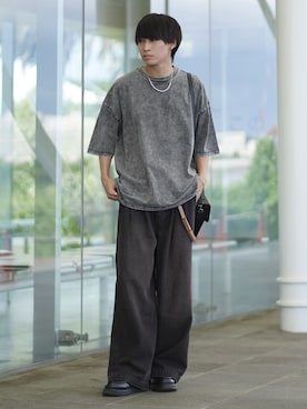 「アイテム（Tシャツ/カットソー）」を使った、こーせ︎︎︎︎︎︎︎︎さん（メンズ・169cm）の夏コーディネート