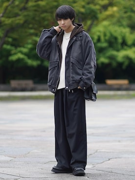 「アイテム（モカシン/デッキシューズ）」を使った、こーせ︎︎︎︎︎︎︎︎さん（メンズ・169cm）の冬コーディネート