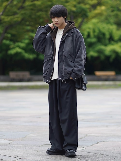 ミリタリーデザイン12オンスデニムショートブルゾン【セットアップ可能