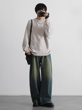 「アイテム（イヤーカフ）」を使った、こーせ︎︎︎︎︎︎︎︎さん（メンズ・169cm）の秋コーディネート