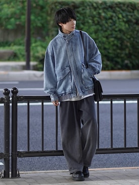 「グラデーションデニム」｜「アイテム（ジャケット/アウター）」を使った、こーせ︎︎︎︎︎︎︎︎さん（メンズ・169cm）の秋コーディネート