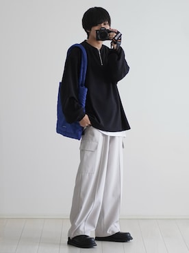 「ETELIO（エテリオ）の【2点セット】サージカルステンレスフープ　イヤーカフ　巾着付き（イヤーカフ）」を使った、こーせ︎︎︎︎︎︎︎︎さん（メンズ・169cm）の夏コーディネート