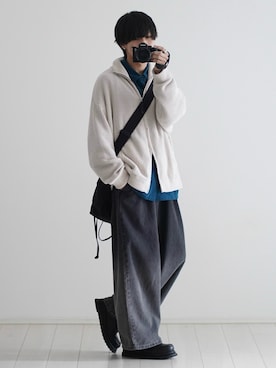 「グラデーションデニム」｜「アイテム（アクセサリー）」を使った、こーせ︎︎︎︎︎︎︎︎さん（メンズ・169cm）の秋コーディネート