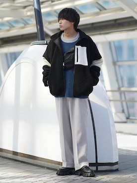 「ETELIO（エテリオ）のアイテム（その他アウター）」を使った、こーせ︎︎︎︎︎︎︎︎さん（メンズ・169cm）の冬コーディネート
