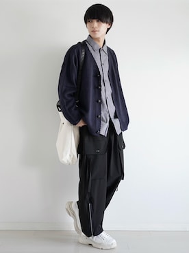 「shiki tokyo（シキトウキョウ）のアイテム（スニーカー）」を使った、こーせ︎︎︎︎︎︎︎︎さん（メンズ・169cm）の春コーディネート