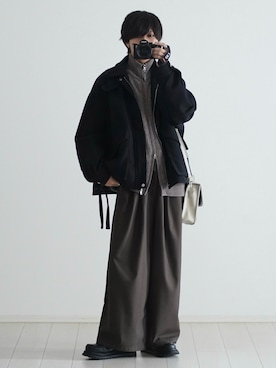 「ETELIO（エテリオ）の【2点セット】サージカルステンレスフープ　イヤーカフ　巾着付き（イヤーカフ）」を使った、こーせ︎︎︎︎︎︎︎︎さん（メンズ・169cm）の秋コーディネート