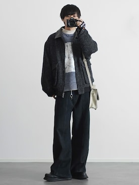 「アイテム（イヤーカフ）」を使った、こーせ︎︎︎︎︎︎︎︎さん（メンズ・169cm）の秋コーディネート