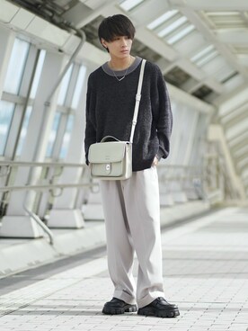 「ETELIO（エテリオ）の【2点セット】サージカルステンレスフープ　イヤーカフ　巾着付き（イヤーカフ）」を使った、こーせ︎︎︎︎︎︎︎︎さん（メンズ・169cm）の秋コーディネート