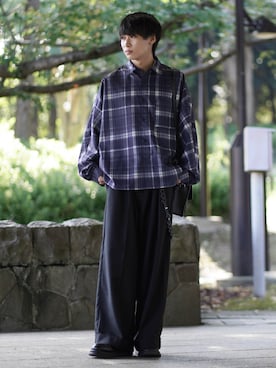「アイテム（モカシン/デッキシューズ）」を使った、こーせ︎︎︎︎︎︎︎︎さん（メンズ・169cm）の秋コーディネート