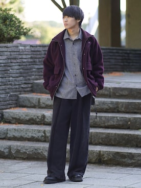 「アイテム（イヤーカフ）」を使った、こーせ︎︎︎︎︎︎︎︎さん（メンズ・169cm）の秋コーディネート