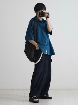 「ETELIO（エテリオ）の【SILVER925コーティング】メタルアンカー＆サークルチェーンブレスレット（ブレスレット）」を使った、こーせ︎︎︎︎︎︎︎︎さん（メンズ・169cm）の春コーディネート