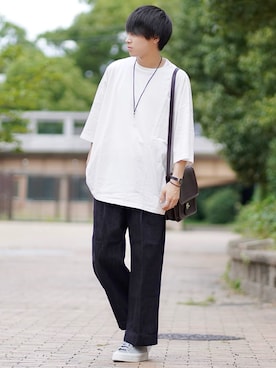 「SLACK FOOTWEAR（スラックフットウェア）のアイテム」を使った、こーせ︎︎︎︎︎︎︎︎さん（メンズ・169cm）の夏コーディネート