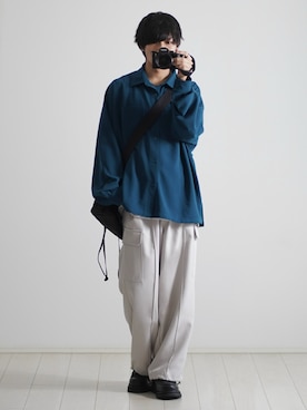 「ETELIO（エテリオ）の【2点セット】サージカルステンレスフープ　イヤーカフ　巾着付き（イヤーカフ）」を使った、こーせ︎︎︎︎︎︎︎︎さん（メンズ・169cm）の夏コーディネート