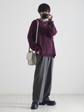 「ETELIO（エテリオ）の【2点セット】サージカルステンレスフープ　イヤーカフ　巾着付き（イヤーカフ）」を使った、こーせ︎︎︎︎︎︎︎︎さん（メンズ・169cm）の秋コーディネート