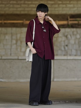 「アイテム（メガネ）」を使った、こーせ︎︎︎︎︎︎︎︎さん（メンズ・169cm）の夏コーディネート