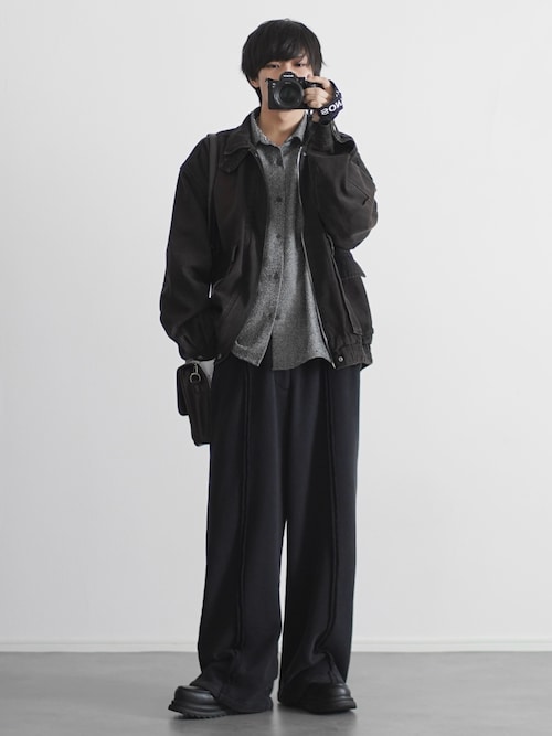 ミリタリーデザイン12オンスデニムショートブルゾン【セットアップ可能