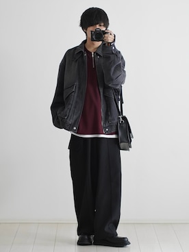 「ETELIO（エテリオ）の【2点セット】サージカルステンレスフープ　イヤーカフ　巾着付き（イヤーカフ）」を使った、こーせ︎︎︎︎︎︎︎︎さん（メンズ・169cm）の秋コーディネート