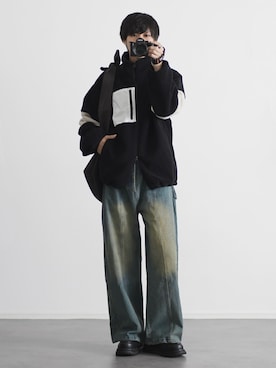 「アイテム（イヤーカフ）」を使った、こーせ︎︎︎︎︎︎︎︎さん（メンズ・169cm）の冬コーディネート